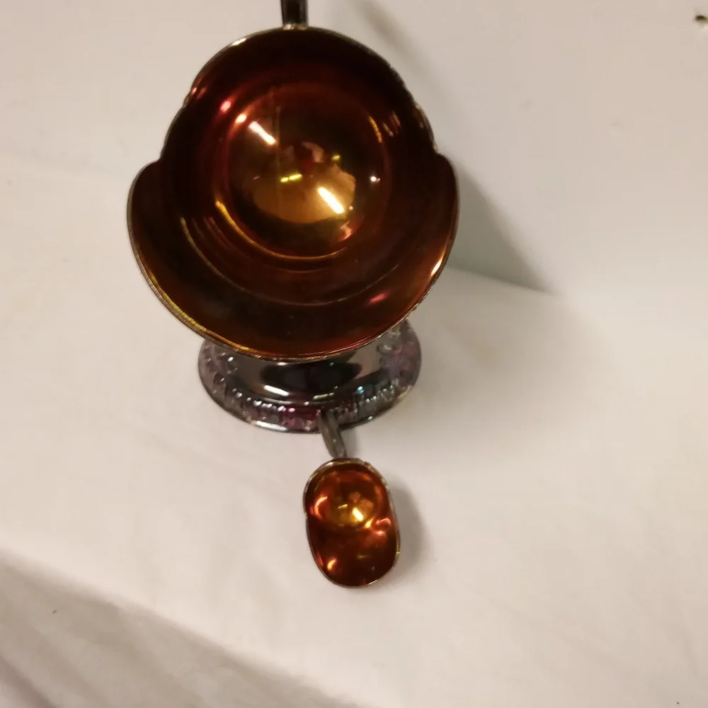 E.P. Japan Victorian Sugar Shuttle & Scoop Silver Plated Metal Condinment